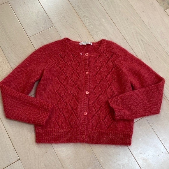 Bonpoint girls angora sweater cardigan